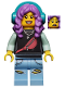 Minifig No: hs049  Name: Parker L. Jackson - Black Top with Headphones (Open Mouth Smile / Scared)