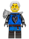 Minifig No: idea085  Name: Black Falcon - Male, Flat Silver Shoulder Pad