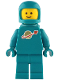 Minifig No: idea227  Name: Classic Space - Dark Turquoise with Air Tanks and Updated Helmet