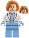 Minifig No: idea281  Name: Dana Scully - Bright Light Blue Scrubs, White Lab Coat