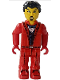 Minifig No: js011  Name: Bank Robber with Red Legs and Black Hair