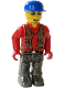 Minifig No: js017  Name: Bank Robber with Dark Gray Legs, Red Shirt and Blue Cap