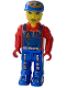 Minifig No: js022  Name: Crewman with Blue Overalls, Red Shirt