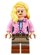 Minifig No: jw028  Name: Dr. Ellie Sattler - Bright Pink Shirt, Hair over Shoulder