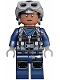 Minifig No: jw043  Name: ACU Pilot - Male, Black Aviator Cap with Dark Bluish Gray Goggles, Reddish Brown Head