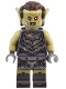Minifig No: lor135  Name: Orc - Olive Green Head, Pearl Dark Gray Armor with Dirt Splotches, Dark Brown Hair