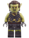 Minifig No: lor137  Name: Orc - Olive Green Head, Pearl Dark Gray Armor over Dark Tan Fur, Dark Brown Hair