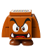 Minifig No: mar0115  Name: Goomba (Dark Bluish Gray Interior Pieces) - Angry, Open Mouth