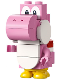 Minifig No: mar0143  Name: Pink Yoshi - White Tile, Round 1 x 2 Half on Front