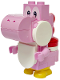 Minifig No: mar0220  Name: Pink Yoshi - White Tile, Round 2 x 2 Half Circle Extended on Front