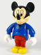 Minifig No: mck002  Name: Mickey Mouse Figure with Blue Shirt, Red Pants (4141355)