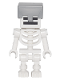 Minifig No: min032  Name: Skeleton, Minecraft - Flat Silver Helmet