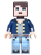 Minifig No: min041  Name: Minecraft Skin 8 - Pixelated, Dark Blue Jacket and Bright Light Blue and Sand Blue Legs