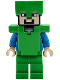 Minifig No: min140  Name: Steve - Bright Green Legs, Helmet, and Armor