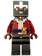 Minifig No: min181  Name: Hero - Dark Red Torso, Pearl Dark Gray Legs