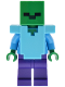 Minifig No: min240  Name: Zombie - Dark Purple Legs, Medium Azure Armor