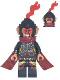 Minifig No: mk090  Name: Evil Macaque - Black and Red Armor, Dark Red Cape, Cat Tail