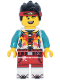 Minifig No: mk178  Name: Monkie Kid - White Jacket with Buttons, White Legs