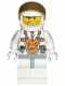 Minifig No: mm007  Name: Mars Mission Astronaut with Helmet and Orange Sunglasses on Forehead, Stubble