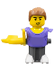 Minifig No: nba057  Name: McDonald's Sports Lilac Basketball Player without Stickers