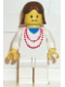 Minifig No: ncklc005  Name: Necklace Red - White Legs, Brown Female Hair