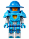 Minifig No: nex019  Name: Royal Soldier / King's Guard - Blue Helmet with Broad Brim, Dark Azure Armor and Hands