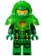 Minifig No: nex021  Name: Aaron Fox - Trans-Bright Green Visor and Armor (Ultimate Aaron)