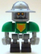Minifig No: nex029  Name: Aaron Bot - Green Shoulders, Flat Silver Helmet