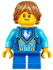 Minifig No: nex036  Name: Robin Underwood - Hair, Blue Short Legs