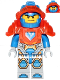 Minifig No: nex073  Name: Clay Moorington - Blue Helmet, Trans-Neon Orange Visor and Armor
