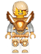 Minifig No: nex146  Name: Lance Richmond - Hair, Pearl Gold Armor