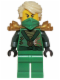 Minifig No: njo0087  Name: Lloyd (Techno Robe) - Rebooted, Pearl Gold Shoulder Armor