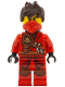 Minifig No: njo0187  Name: Kai - Tournament of Elements, Scabbard, Tousled Hair