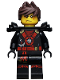 Minifig No: njo0261  Name: Kai (Deepstone Armor) - Possession, Shoulder Armor, Hair