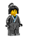Minifig No: njo0321  Name: Nya - The LEGO Ninjago Movie, Cloth Armor Skirt, Hair, Crooked Smile / Scowl