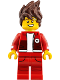 Minifig No: njo0327  Name: Kai - The LEGO Ninjago Movie, Hair, Red Legs and Jacket, Bandage on Forehead