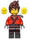 Minifig No: njo0360  Name: Kai - The LEGO Ninjago Movie, Hair, Pearl Dark Gray Scabbard