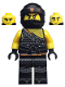 Minifig No: njo0460  Name: Cole - Hunted, Orange Asian Symbol on Bandana