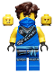Minifig No: njo0576a  Name: Jay - Legacy, Rebooted, Ninjago Logogram 'MASTER' on Torso, Hair