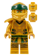 Minifig No: njo0584  Name: Lloyd (Golden Ninja) - Legacy, Pearl Gold Head, Shoulder Armor