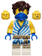 Minifig No: njo0648  Name: Jay - Legacy, White Tunic with Blue Trim and Stripes