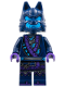 Minifig No: njo0869  Name: Wolf Mask Claw Warrior - Dark Blue and Dark Azure Mask, Neck Bracket