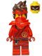 Minifig No: njo0882  Name: Kai - Dragons Rising, Hair, Shoulder Pads