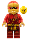 Minifig No: njo0890  Name: Kai - Dragons Rising, Tunic with Large Armor Plates, Red and Pearl Gold Head Wrap