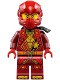 Minifig No: njo0961  Name: Kai - Dragons Rising, Tunic with Shoulder Armor, Dark Red and Red Head Wrap, Scabbard