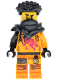 Minifig No: njo0981  Name: Arin - Shirt with Magenta Dragon, Hair, Shoulder Pads