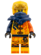 Minifig No: njo1031  Name: Arin - Shirt with Dark Blue and Reddish Orange Dragons, Hood with Horns