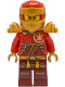 Minifig No: njo864  Name: Kai - Dragons Rising, Red and Pearl Gold Head Wrap, Shoulder Armor