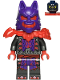 Minifig No: njo916  Name: Wolf Mask Warrior - Dark Purple and Red Mask, Claw Shoulder Armor