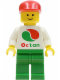 Minifig No: oct012  Name: Octan - White Logo, Green Legs, Red Cap